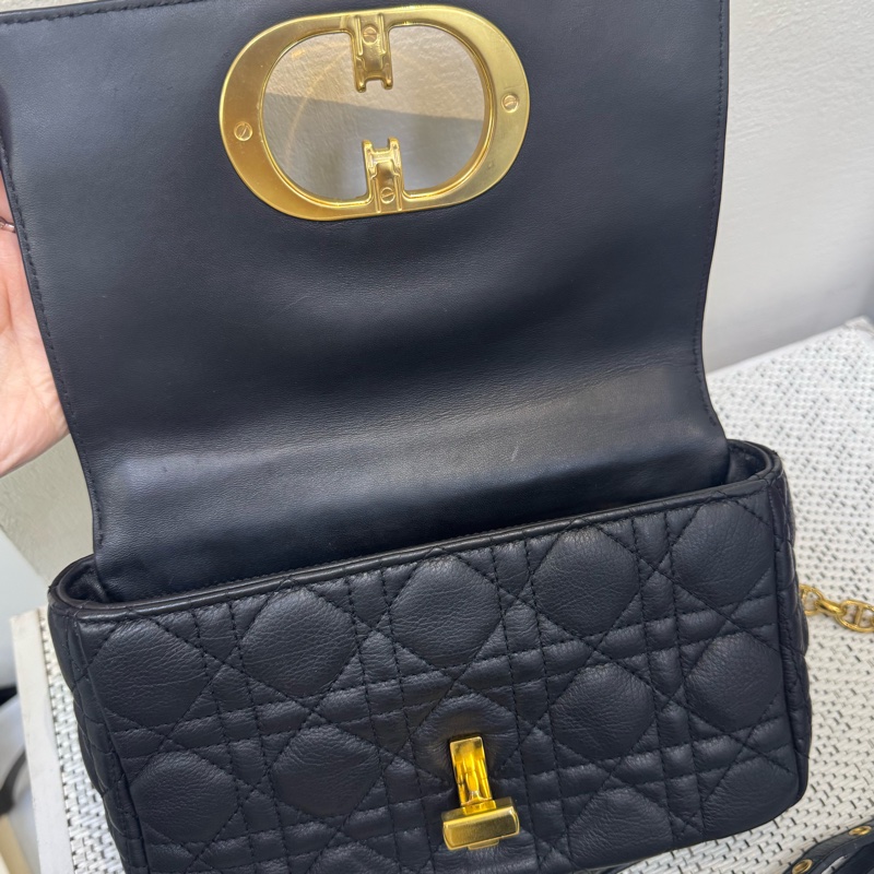 Dior CARO黑金小號斜背肩背包-1