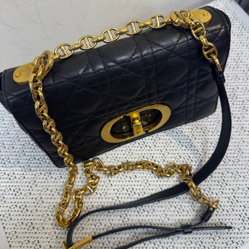 Dior CARO黑金小號斜背肩背包-2