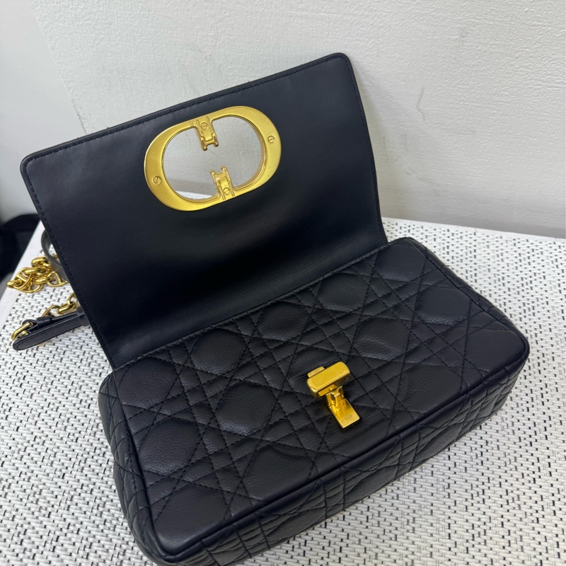 Dior CARO黑金小號斜背肩背包-3