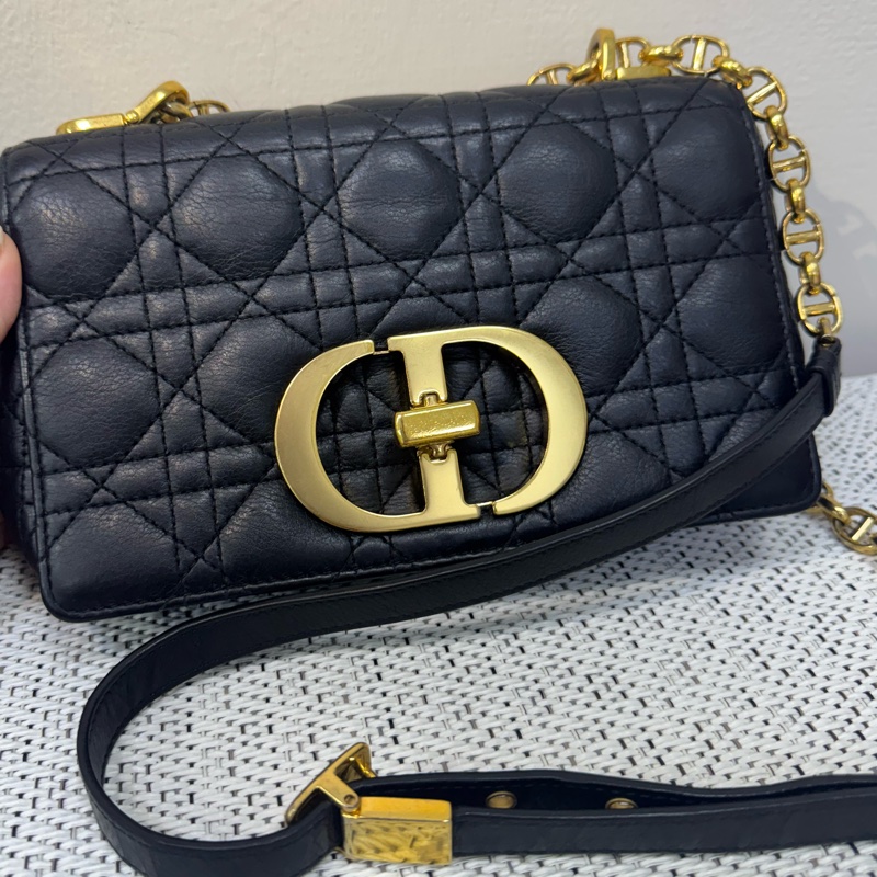Dior CARO黑金小號斜背肩背包-5