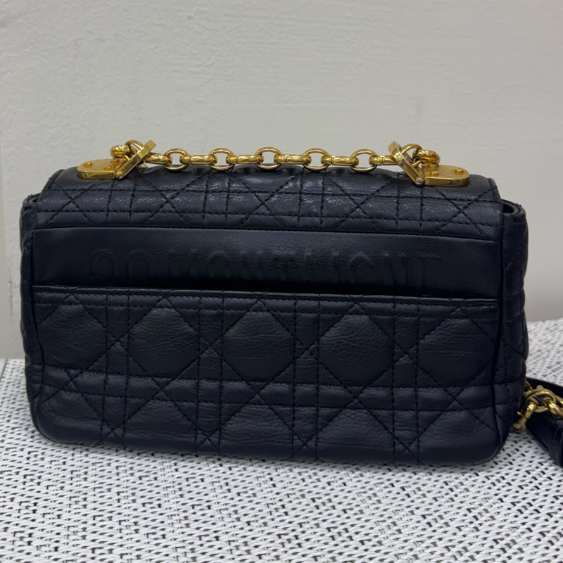 Dior CARO黑金小號斜背肩背包-6