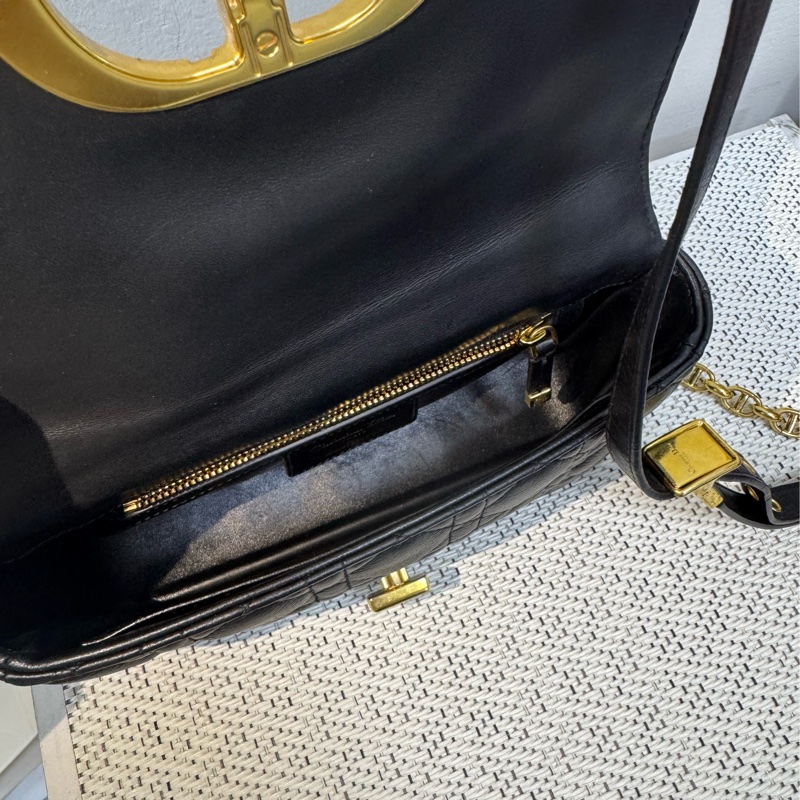Dior CARO黑金小號斜背肩背包-13