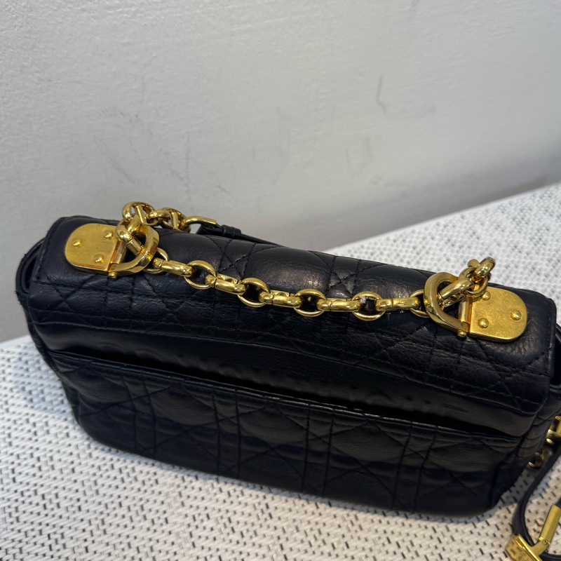 Dior CARO黑金小號斜背肩背包-15