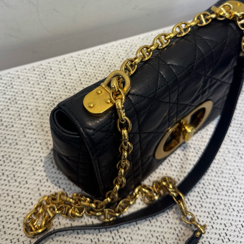 Dior CARO黑金小號斜背肩背包-16