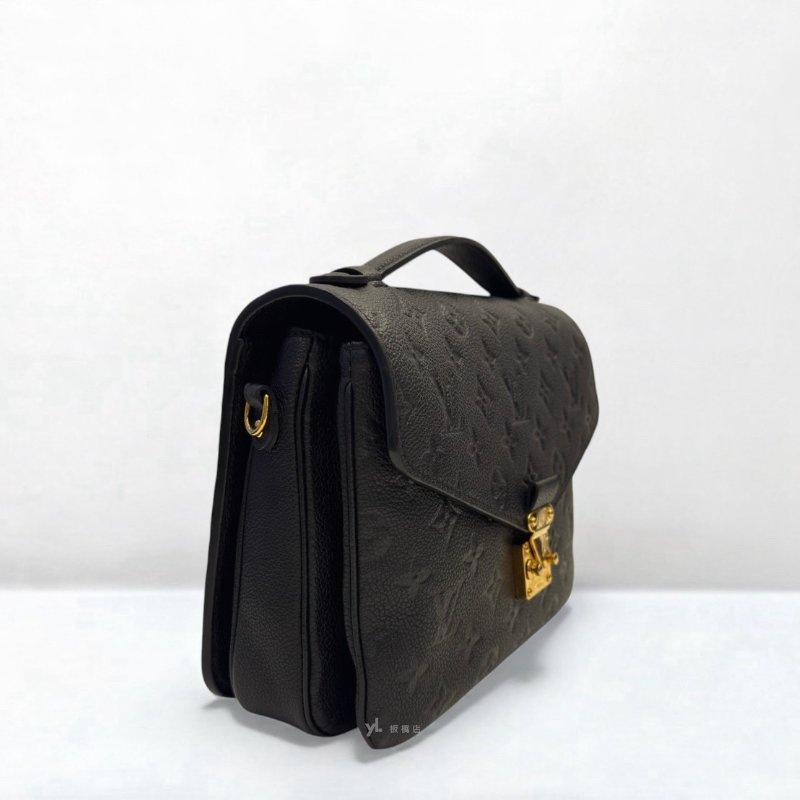 LV包包 Pochette Metis 黑牛皮壓紋郵差包M41487-1