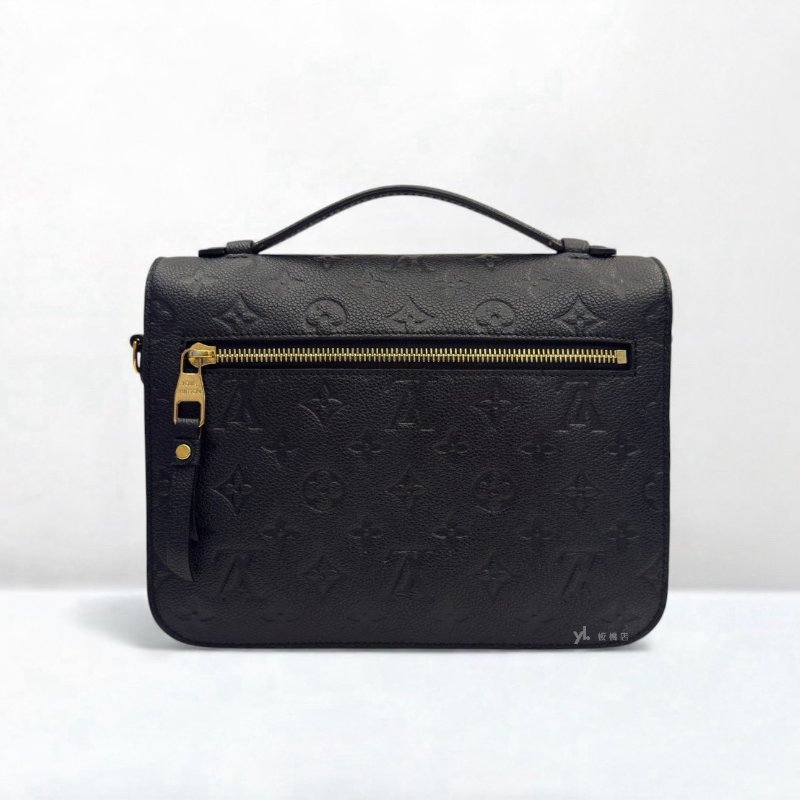 LV包包 Pochette Metis 黑牛皮壓紋郵差包M41487-3