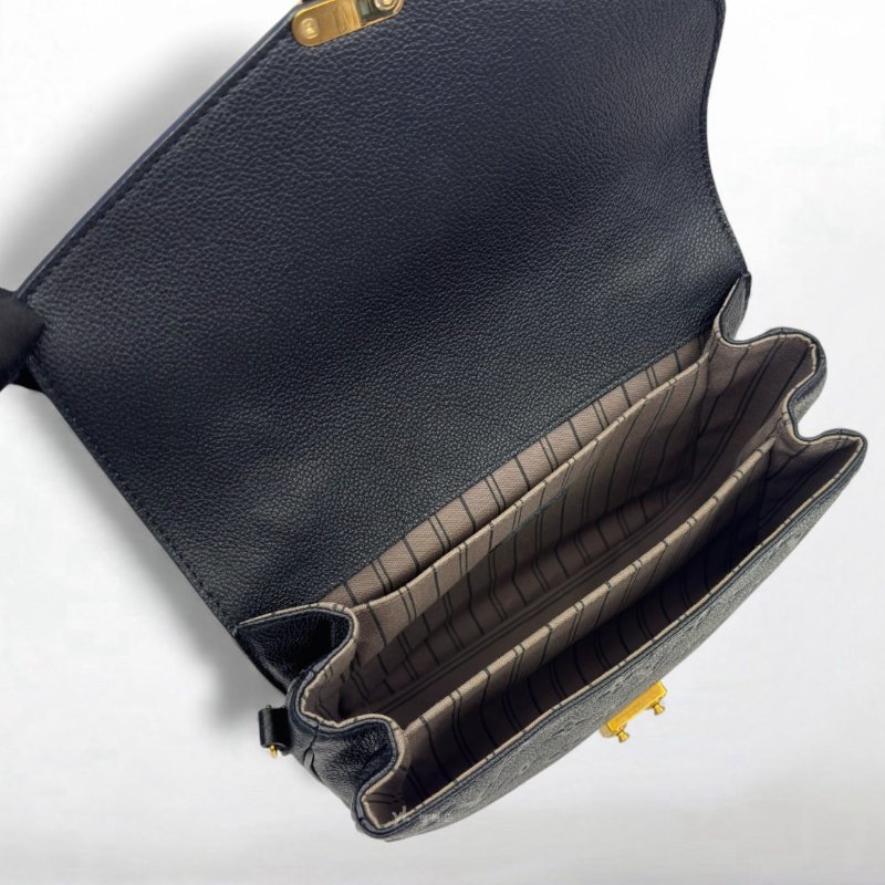 LV包包 Pochette Metis 黑牛皮壓紋郵差包M41487-5