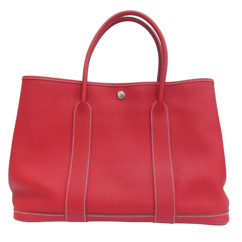 紅色 Negonda牛皮 Garden Party 36 □R刻 手提包【HERMES 愛馬仕】-1