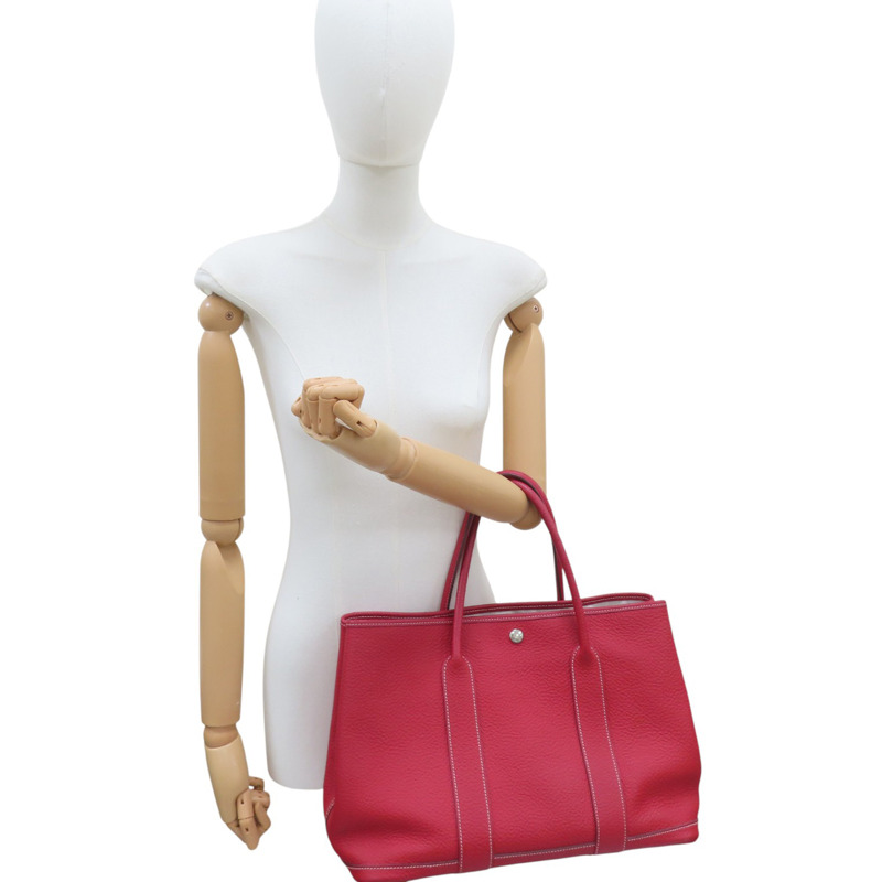 紅色 Negonda牛皮 Garden Party 36 □R刻 手提包【HERMES 愛馬仕】-8