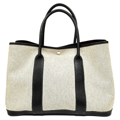 米色帆布 Bolduc Twilly Garden Party 36 手提包【HERMES 愛馬仕】