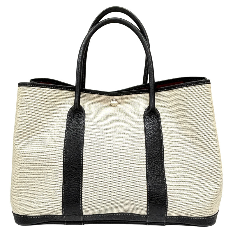 米色帆布 Bolduc Twilly Garden Party 36 手提包【HERMES 愛馬仕】-0