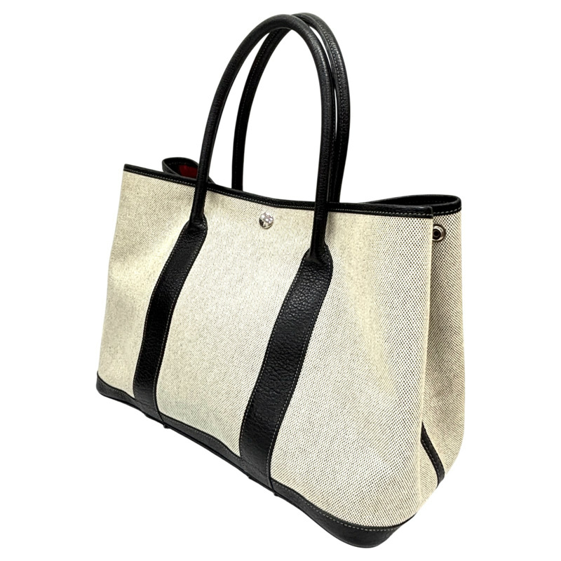 米色帆布 Bolduc Twilly Garden Party 36 手提包【HERMES 愛馬仕】-1