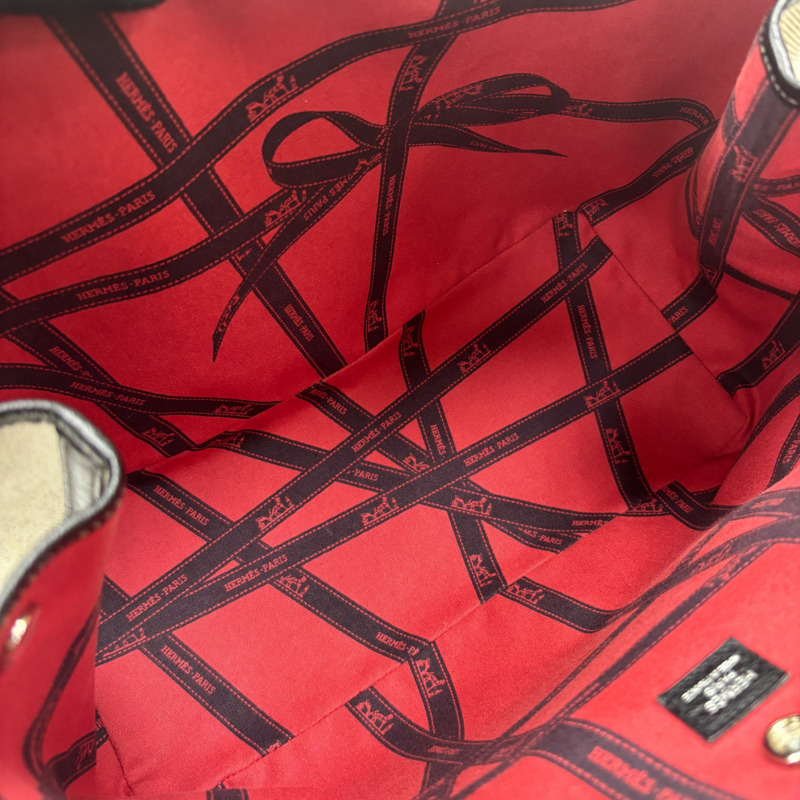 米色帆布 Bolduc Twilly Garden Party 36 手提包【HERMES 愛馬仕】-4