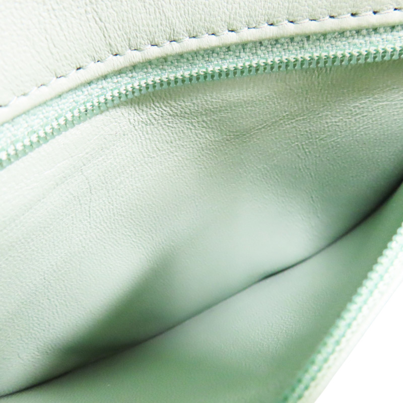 綠色 菱格紋 羊皮 鏈帶 肩背包 金釦【CHANEL 香奈兒】 A35200-5