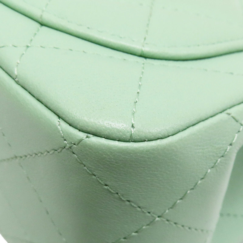 綠色 菱格紋 羊皮 鏈帶 肩背包 金釦【CHANEL 香奈兒】 A35200-12