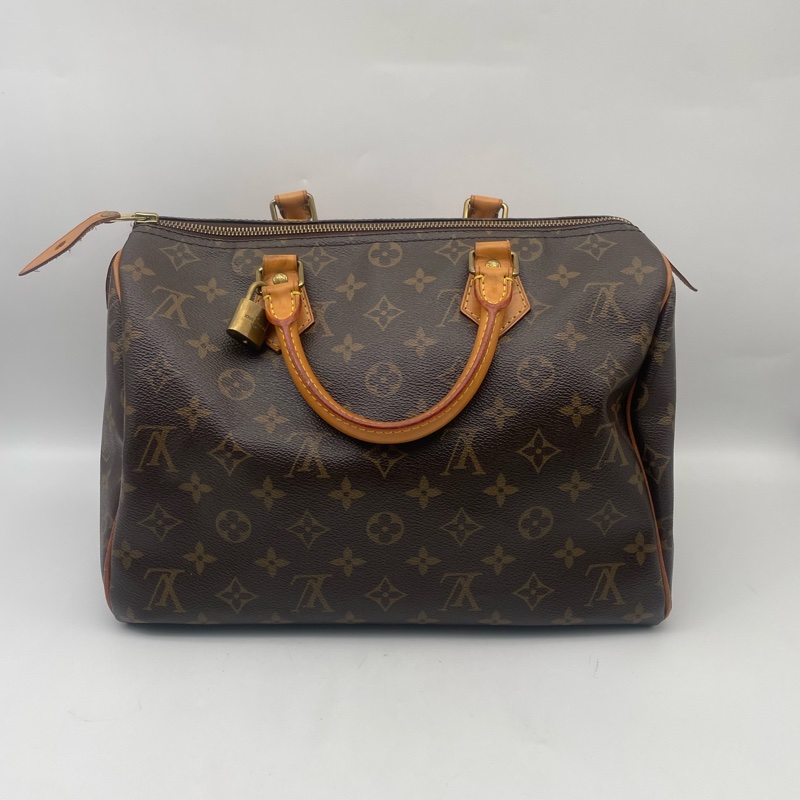 98新 AS3857 LV路易威登 老花speedy30手提款-0