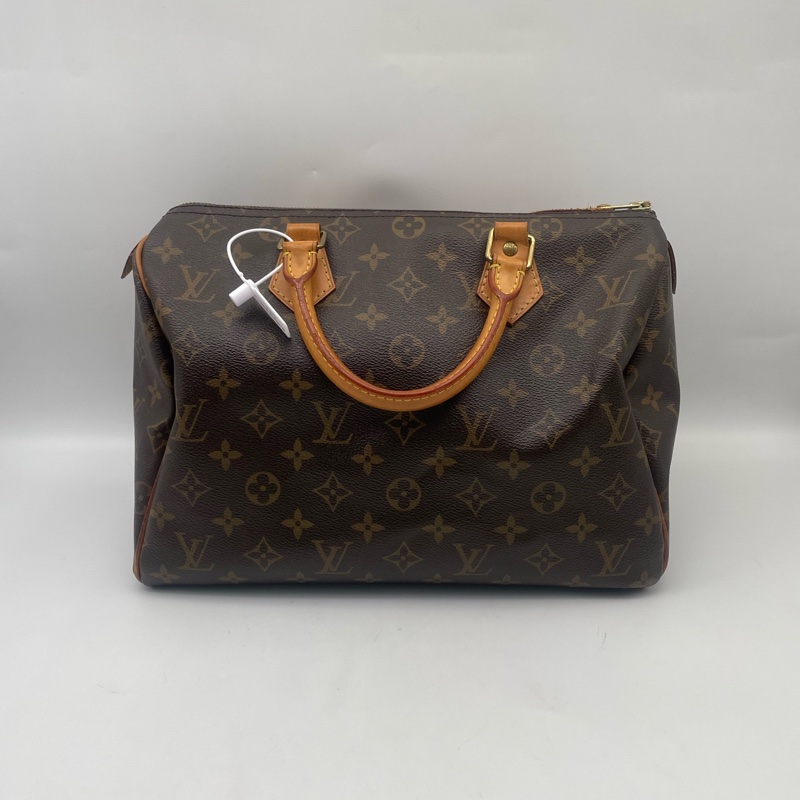 98新 AS3857 LV路易威登 老花speedy30手提款-1