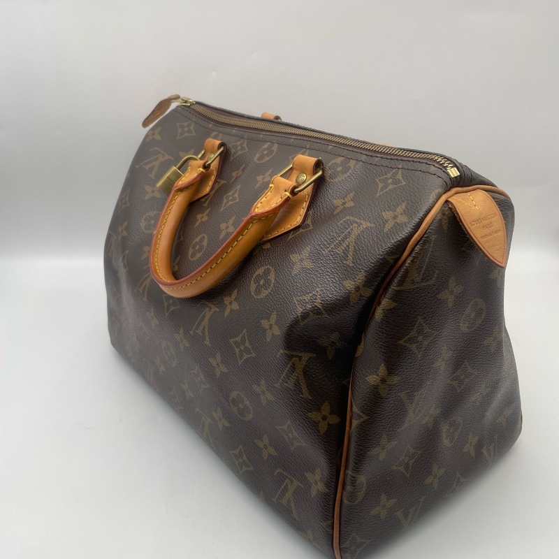 98新 AS3857 LV路易威登 老花speedy30手提款-5