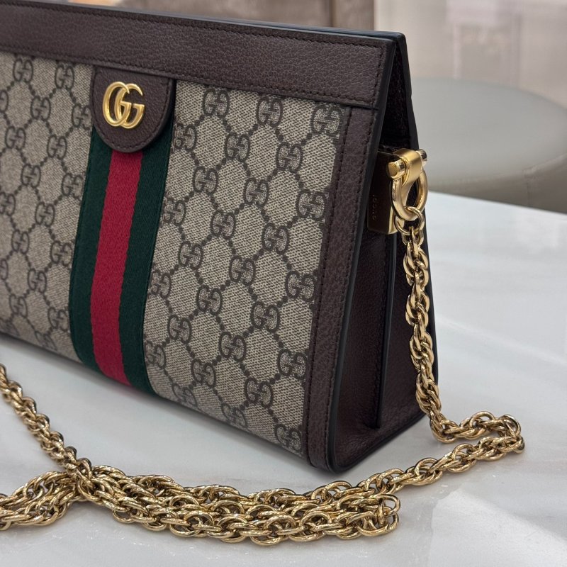 *SHIHNA名牌精品* Gucci Ophidia GG 金鏈磁吸夾子包-3