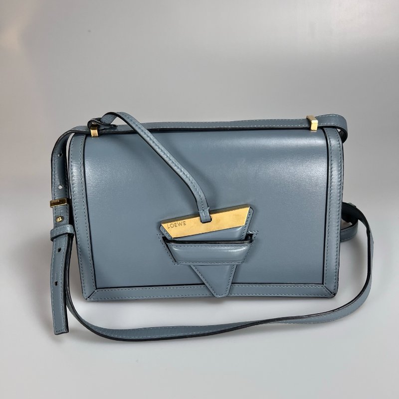 LOEWE 深藍灰Barcelona肩背包中號-0