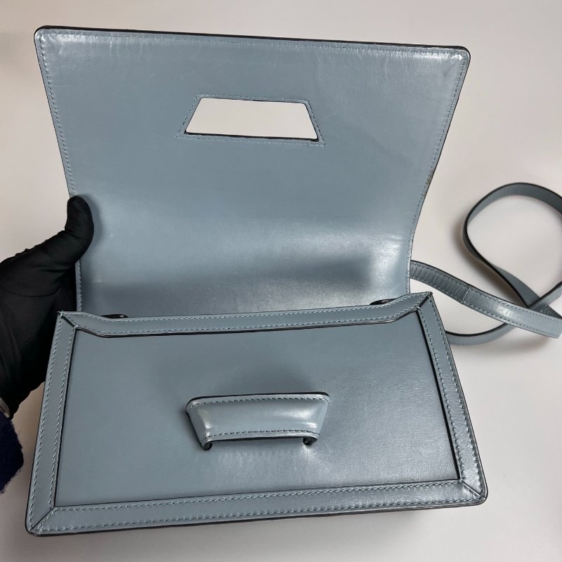 LOEWE 深藍灰Barcelona肩背包中號-4