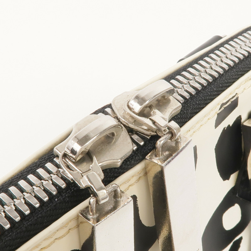 LOUIS VUITTON Monogram Graffiti Alma Horizontal Handbag銀扣手挽袋-9