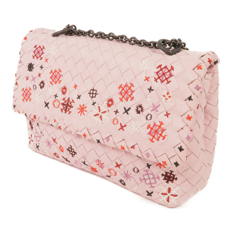 BOTTEGA VENETA 織紋皮革Chain Shoulder鏈帶肩背袋-2