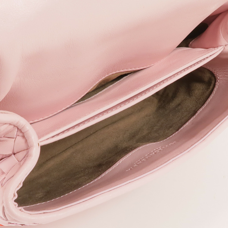 BOTTEGA VENETA 織紋皮革Chain Shoulder鏈帶肩背袋-11