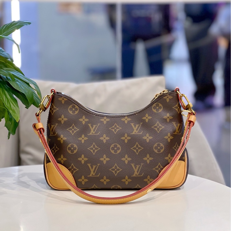 97新LV Boulogne牛角包 黃牛角包 芯片款-0