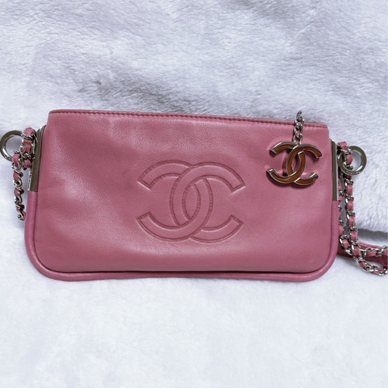 《特價一顆。全網最低價》Chanel香奈兒肩背包 手提包 晚宴包 趕早玫瑰粉包包-6