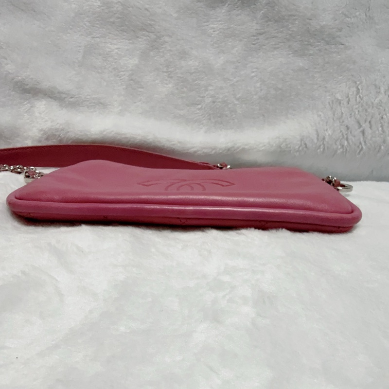 《特價一顆。全網最低價》Chanel香奈兒肩背包 手提包 晚宴包 趕早玫瑰粉包包-14