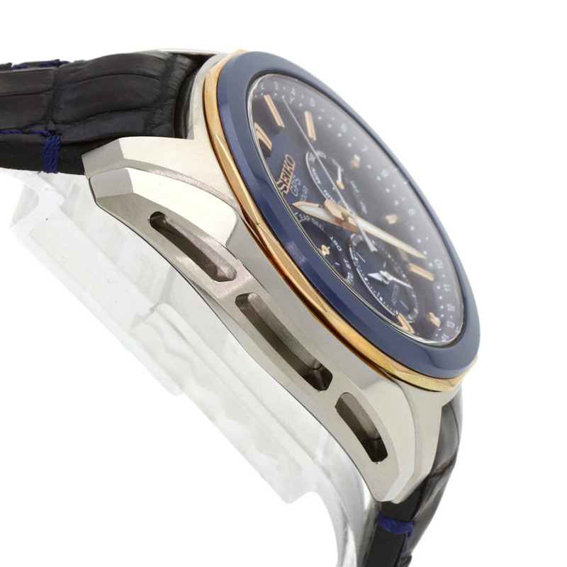 精工 SBXC031 Astron Revolution 系列男士腕錶，鈦陶瓷錶殼搭配皮革錶帶-5