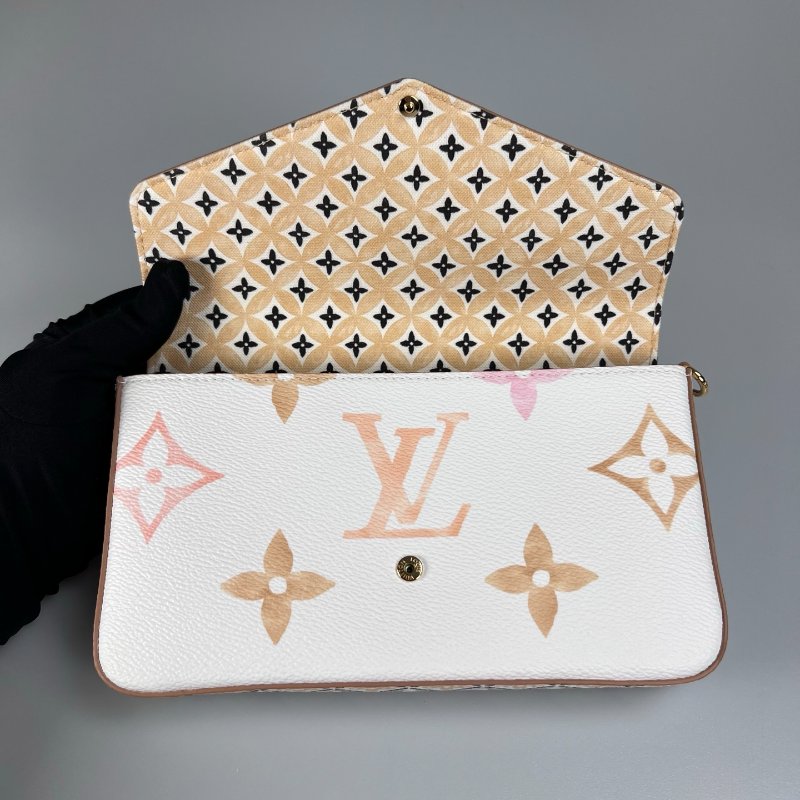 LV M82520/晶片款 拚色老花三合一包-4