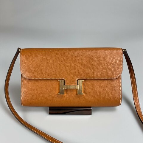 HERMES B刻 金棕CONSTANCE TO GO肩背包