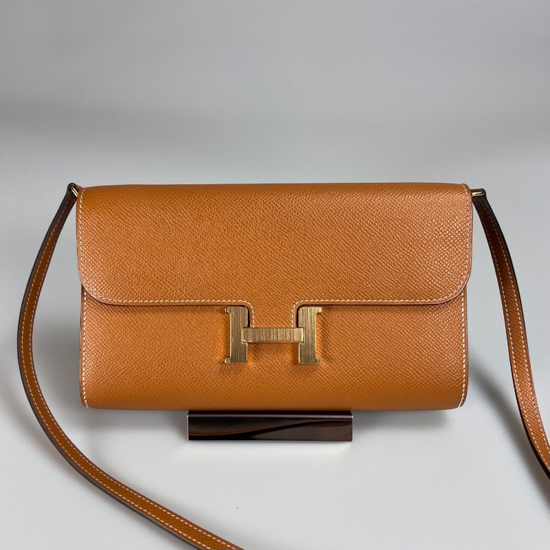HERMES B刻 金棕CONSTANCE TO GO肩背包-0