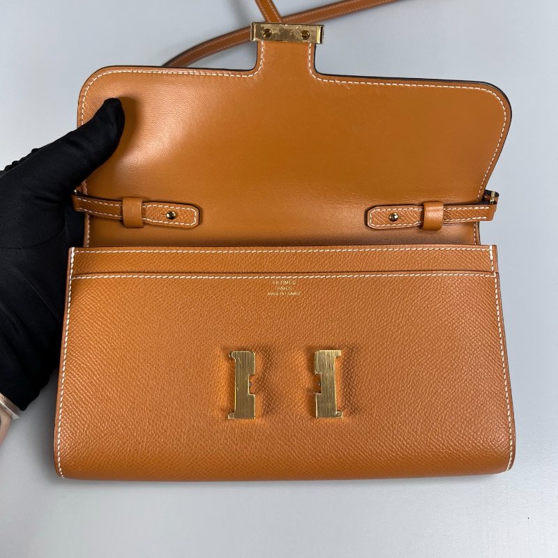 HERMES B刻 金棕CONSTANCE TO GO肩背包-4