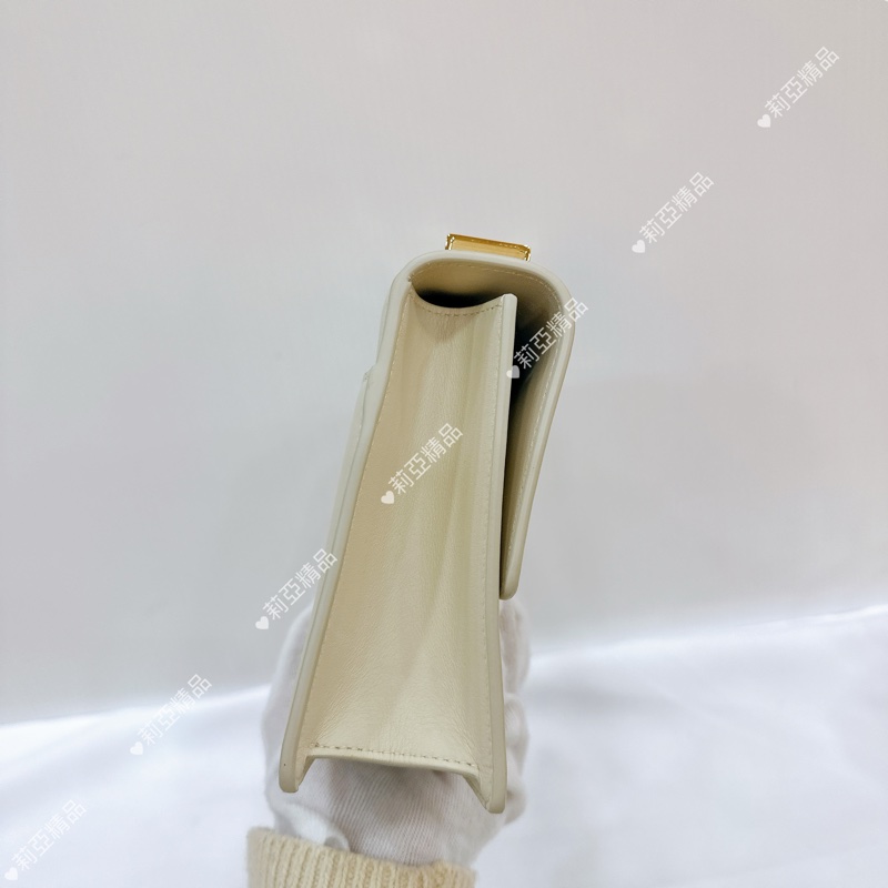 莉亞精品♡ Dior 蒙田30 奶油白金 二手美包-5