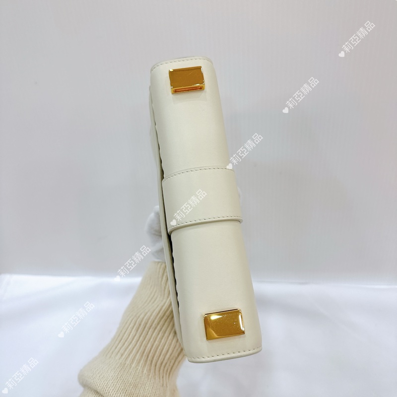 莉亞精品♡ Dior 蒙田30 奶油白金 二手美包-6