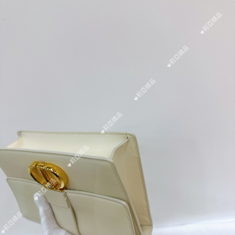 莉亞精品♡ Dior 蒙田30 奶油白金 二手美包-9
