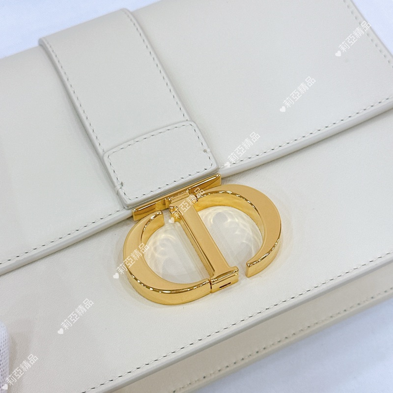 莉亞精品♡ Dior 蒙田30 奶油白金 二手美包-12