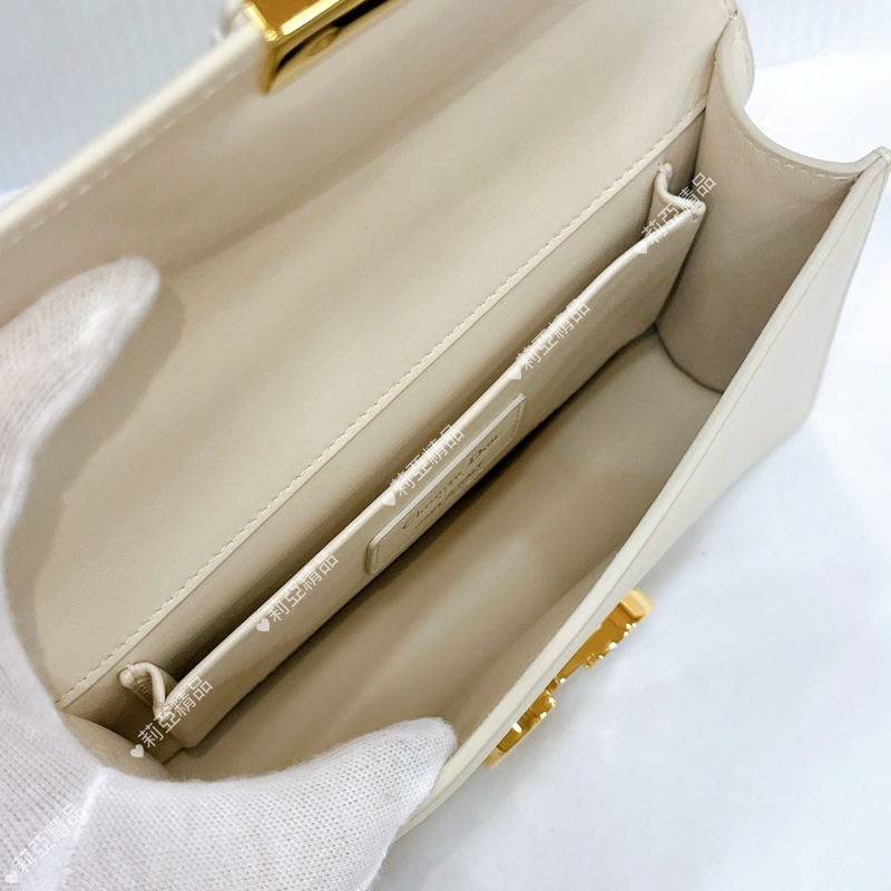 莉亞精品♡ Dior 蒙田30 奶油白金 二手美包-14