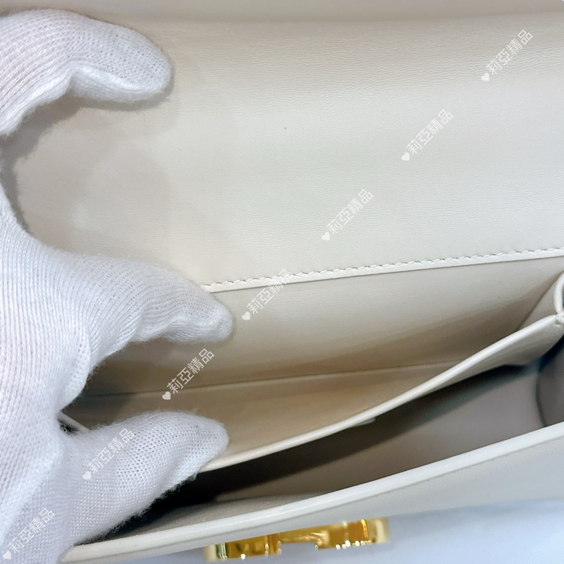 莉亞精品♡ Dior 蒙田30 奶油白金 二手美包-15