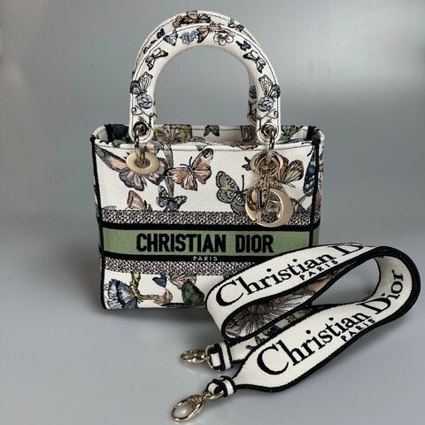 DIOR   帆布Blurred Flowers Corn 黛妃包