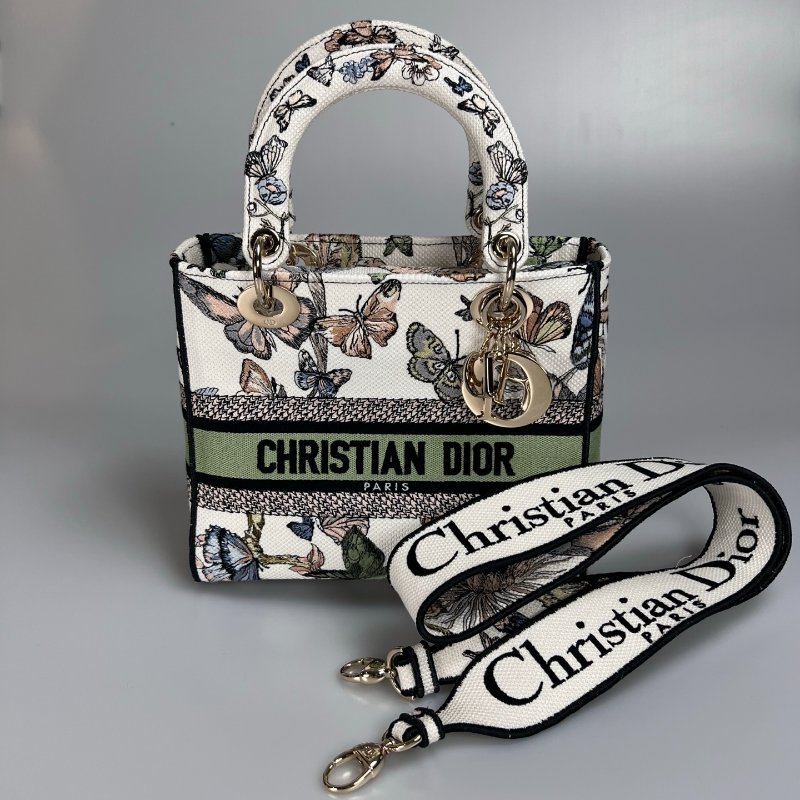 DIOR   帆布Blurred Flowers Corn 黛妃包-0