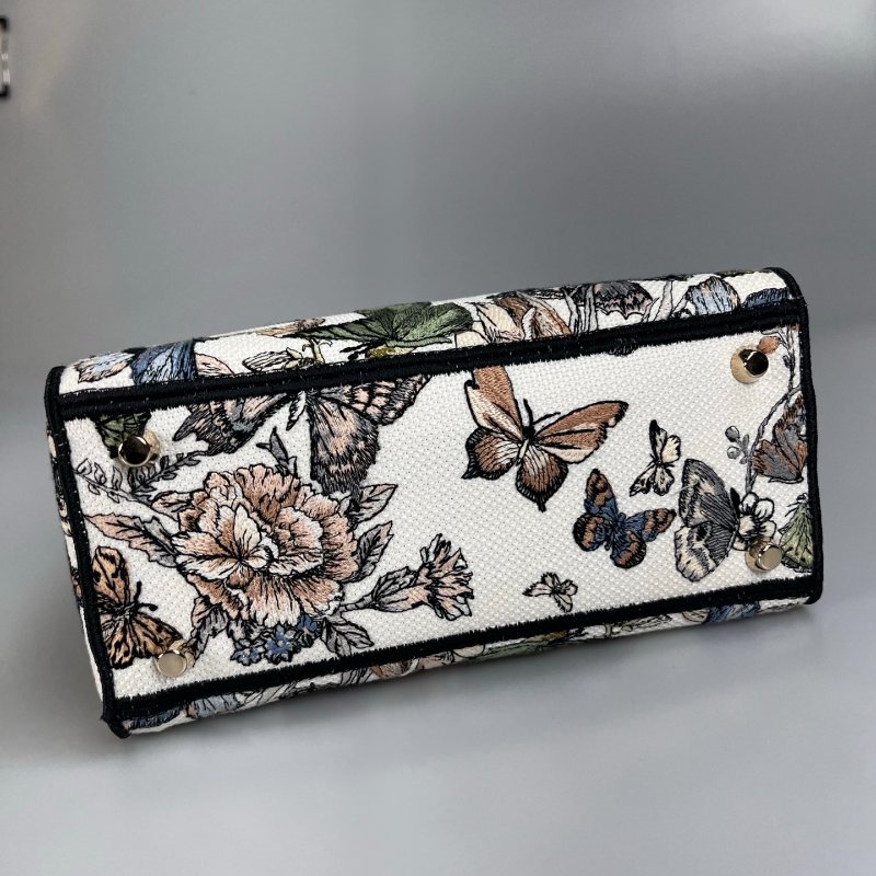 DIOR   帆布Blurred Flowers Corn 黛妃包-4