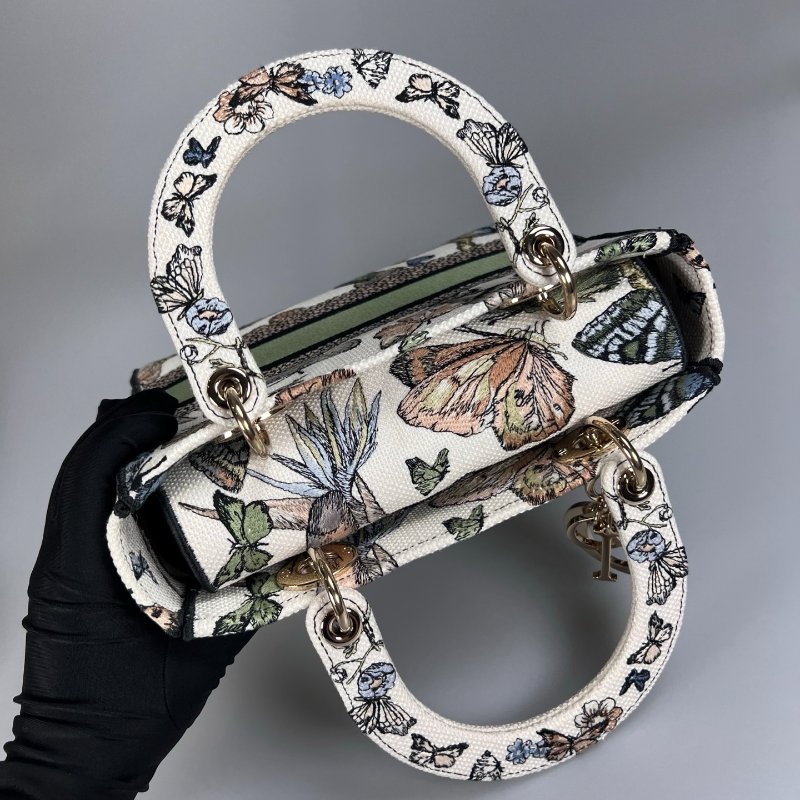 DIOR   帆布Blurred Flowers Corn 黛妃包-6