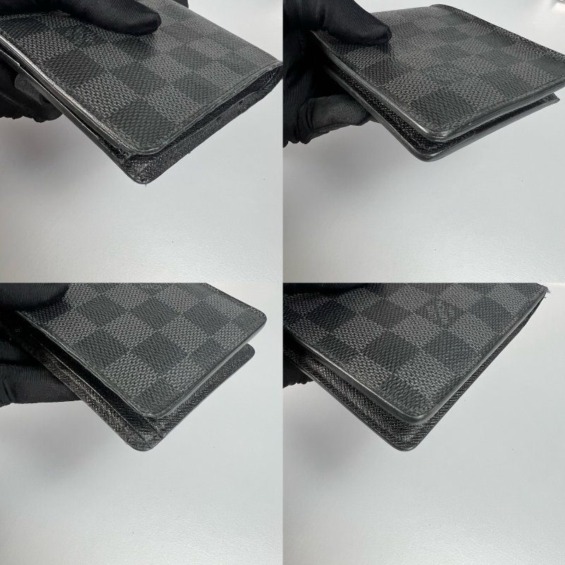 LV N63211 黑棋盤格Damier Graphite 對開短夾-8
