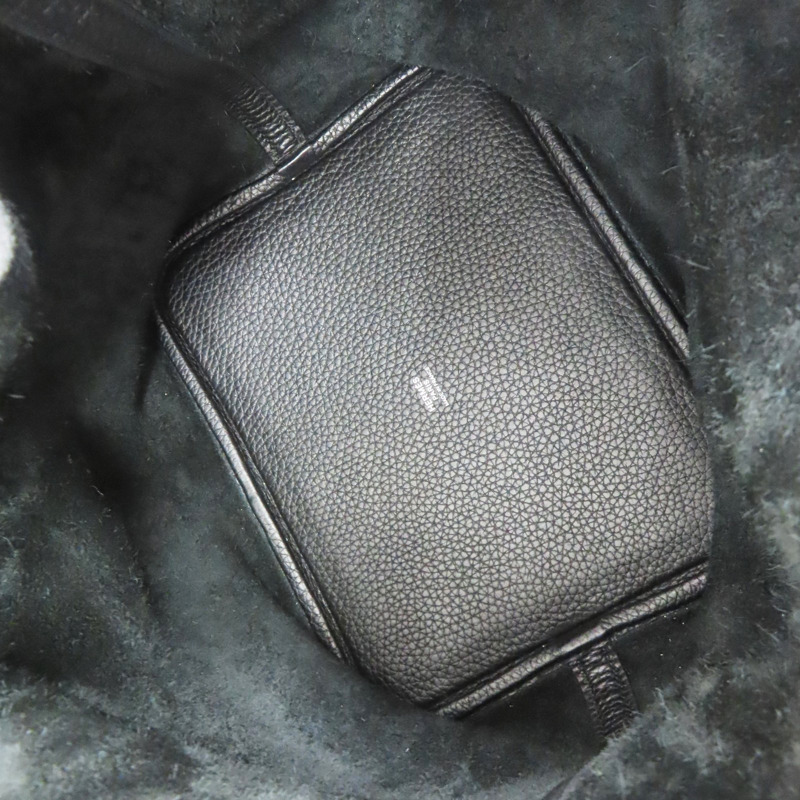 黑色 Taurillon牛皮 Picotin Lock 22 手提包 U刻 銀扣【HERMES 愛馬仕】-4