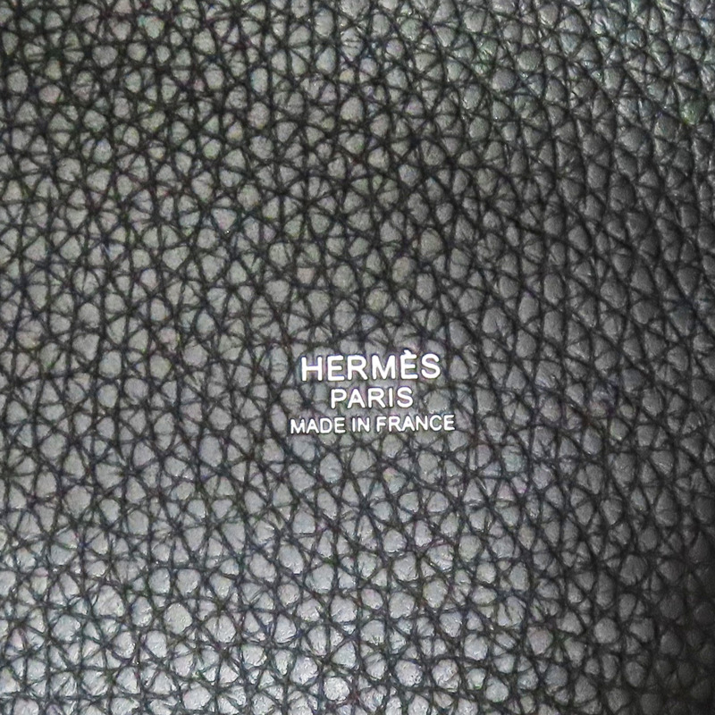 黑色 Taurillon牛皮 Picotin Lock 22 手提包 U刻 銀扣【HERMES 愛馬仕】-5