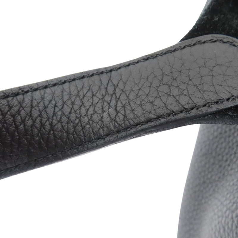 黑色 Taurillon牛皮 Picotin Lock 22 手提包 U刻 銀扣【HERMES 愛馬仕】-12